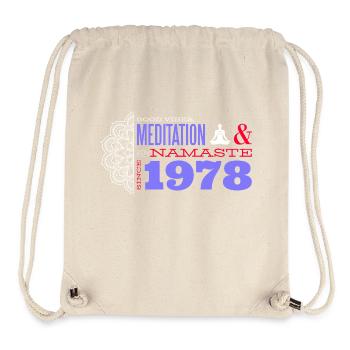 Meditating Since 1978 - Namaste - Stanley/Stella Recycled Gym Bag - natural - Front