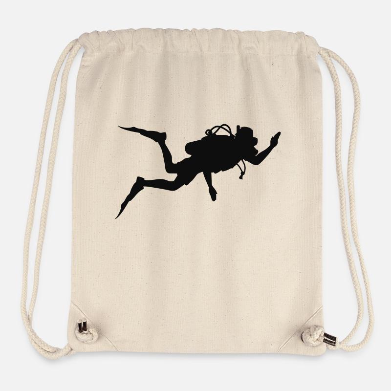 Happy diver - Stanley/Stella recycelter Gym Bag - Naturweiß