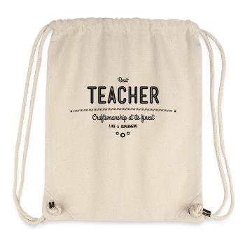 Meilleur professeur - artisanat à son meilleur - Sac à cordon recyclé Stanley/Stella - blanc naturel - Devant