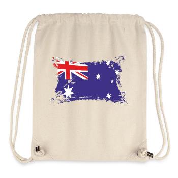 Australian Flag / Flagge Australien / Australia - Stanley/Stella recycelter Gym Bag - Naturweiß - Vorne