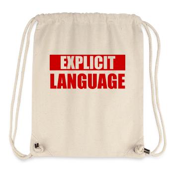 Coarse Language - Red - Stanley/Stella Recycled Gym Bag - natural - Front