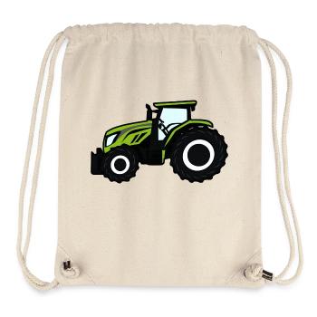 Grüner Trecker - Stanley/Stella recycelter Gym Bag - Naturweiß - Vorne