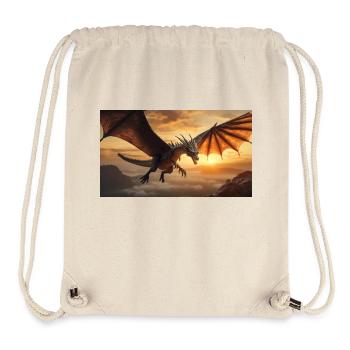Ein realistischer, majestätischer dunkler Drache fliegt - Stanley/Stella recycelter Gym Bag - Naturweiß - Vorne