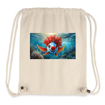 Wortspiel - Clownfisch - Stanley/Stella recycelter Gym Bag - Naturweiß - Vorne