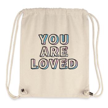 Trans youth are loved - Stanley/Stella Recycled Gym Bag - natural - Front