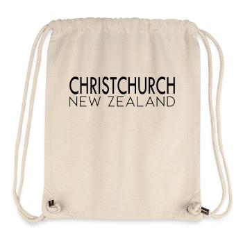 Christchurch - Nouvelle-Zélande - Neuseeland Kiwi Maori - Sac à cordon recyclé Stanley/Stella - blanc naturel - Devant