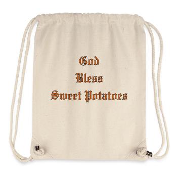 GodBlessSweetPotatoes - Stanley/Stella Recycled Gym Bag - natural - Front