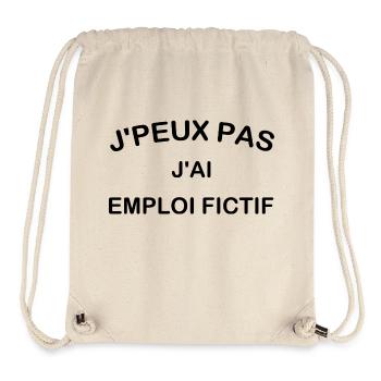 Ich kann nicht, ich habe einen fiktiven Job - Stanley/Stella recycelter Gym Bag - Naturweiß - Vorne