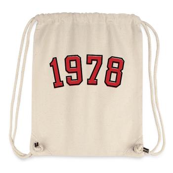 Année de naissance sport 1978 - Sac à cordon recyclé Stanley/Stella - blanc naturel - Devant
