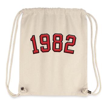 Année de naissance sport 1982 - Sac à cordon recyclé Stanley/Stella - blanc naturel - Devant