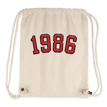 Année de naissance sport 1986 - Sac à cordon recyclé Stanley/Stella - blanc naturel - Devant