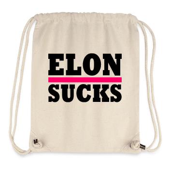 Elon sucks - Stanley/Stella Recycled Gym Bag - natural - Front