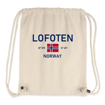 Lofoten - Norwegen - Koordinaten - Flagge - Stanley/Stella recycelter Gym Bag - Naturweiß - Vorne