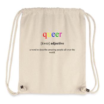 Queer (homosexuell) Definition Dictionary - Stanley/Stella recycelter Gym Bag - Naturweiß - Vorne