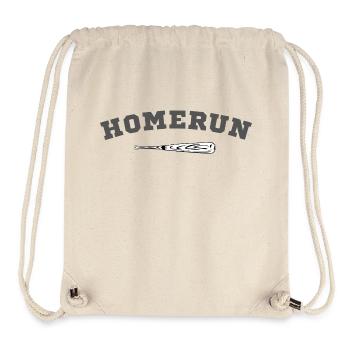 Baseball Homerun Batte Retro - Sac à cordon recyclé Stanley/Stella - blanc naturel - Devant