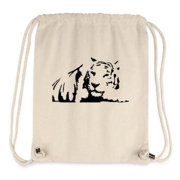 Tiger, weißer Tiger - Stanley/Stella recycelter Gym Bag - Naturweiß - Vorne