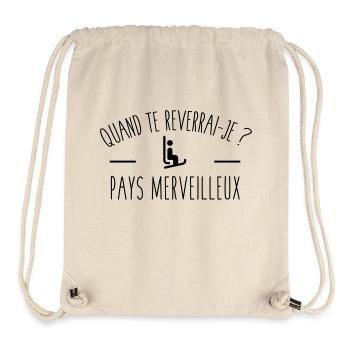 Quand te reverrai-je ? - Sac à cordon recyclé Stanley/Stella - blanc naturel - Devant