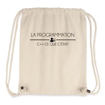 Programmation C++ - Sac à cordon recyclé Stanley/Stella - blanc naturel - Devant