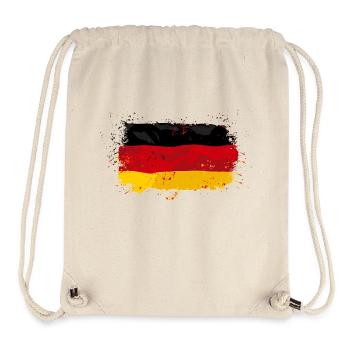 Germany Flag - Stanley/Stella recycelter Gym Bag - Naturweiß - Vorne