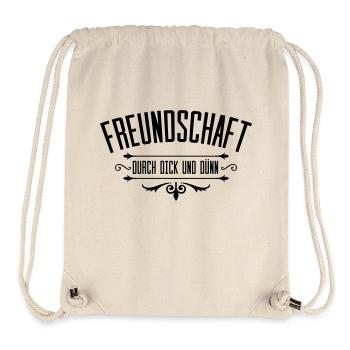 freundschaft durch dick und duenn - Stanley/Stella recycelter Gym Bag - Naturweiß - Vorne