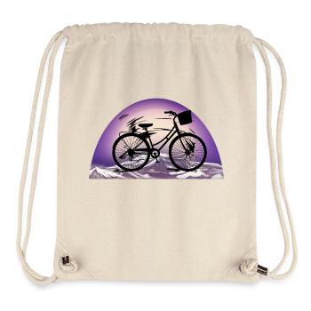 Fahrrad in der Natur - Stanley/Stella recycelter Gym Bag - Naturweiß - Vorne