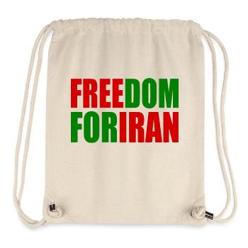 Freedom for iran - Stanley/Stella Recycled Gym Bag - natural - Front