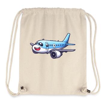 Niedliches Flugzeug - Stanley/Stella recycelter Gym Bag - Naturweiß - Vorne