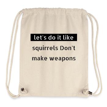 statement present idea hippy heart anti war - Stanley/Stella Recycled Gym Bag - natural - Front