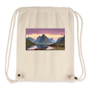 Lofoten, Norwegen - Pixel Art - Stanley/Stella recycelter Gym Bag - Naturweiß - Vorne