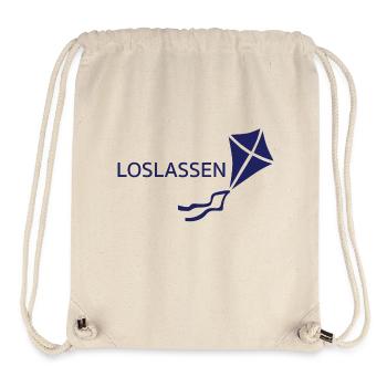 Loslassen in Maritim - Stanley/Stella recycelter Gym Bag - Naturweiß - Vorne