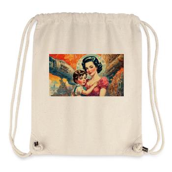 Mother and Child - Retro 50s - - Stanley/Stella Recycled Gym Bag - natural - Front