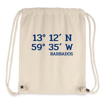 Barbados Coordinates - Koordinaten - West Indies - Stanley/Stella Recycled Gym Bag - natural - Front