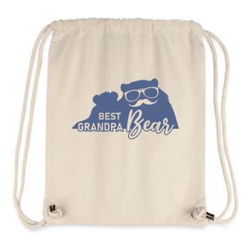 Meilleur grand-père ours - Sac à cordon recyclé Stanley/Stella - blanc naturel - Devant
