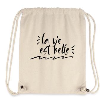 La vie est belle - Stanley/Stella Recycled Gym Bag - natural - Front