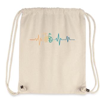 Battement de coeur rétro palette de peintre - Sac à cordon recyclé Stanley/Stella - blanc naturel - Devant