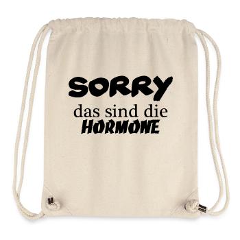 Sorry das sind die Hormone - Stanley/Stella recycelter Gym Bag - Naturweiß - Vorne
