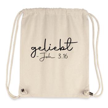 geliebt - Stanley/Stella recycelter Gym Bag - Naturweiß - Vorne