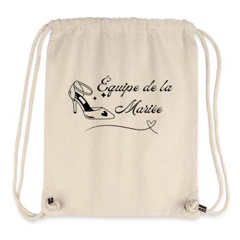 Équipe de la mariée - Sac à cordon recyclé Stanley/Stella - blanc naturel - Devant