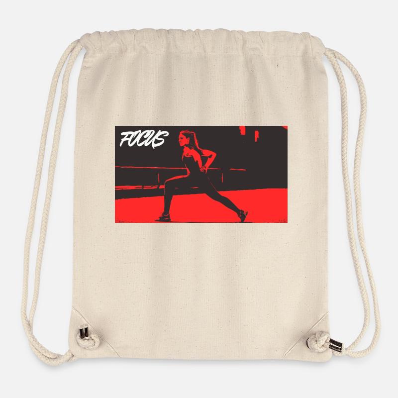 FOCUS_red - Stanley/Stella recycelter Gym Bag - Naturweiß