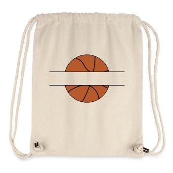 Badge de basket-ball - Sac à cordon recyclé Stanley/Stella - blanc naturel - Devant