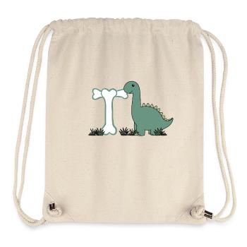 Lettre T - Sac à cordon recyclé Stanley/Stella - blanc naturel - Devant