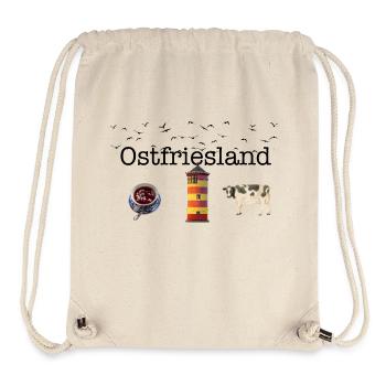 Frise orientale - Sac à cordon recyclé Stanley/Stella - blanc naturel - Devant