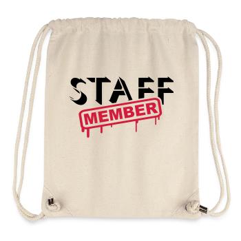 Staff Member Freunde Team Mitarbeiter Crew Logo - Stanley/Stella recycelter Gym Bag - Naturweiß - Vorne