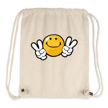 Smiley Confidence Ambition - Sac à cordon recyclé Stanley/Stella - blanc naturel - Devant