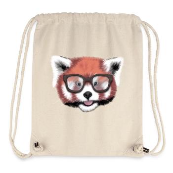 Roter Panda Nerd / Brille / minavi - Stanley/Stella recycelter Gym Bag - Naturweiß - Vorne