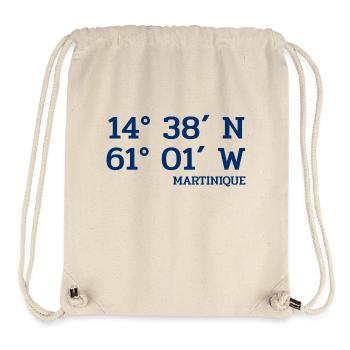 Martinique Coordinates - Koordinaten - West Indies - Stanley/Stella Recycled Gym Bag - natural - Front