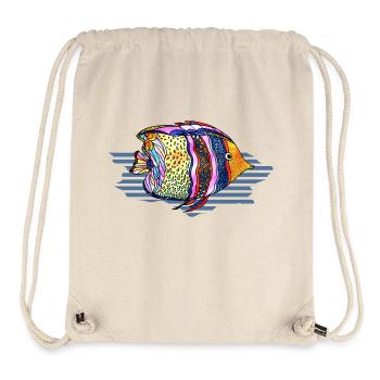 Poisson - Sac à cordon recyclé Stanley/Stella - blanc naturel - Devant