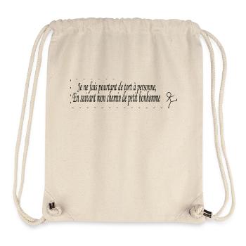Citation01 - Sac à cordon recyclé Stanley/Stella - blanc naturel - Devant