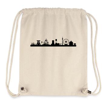 Skyline Auf Kohle geboren - Stanley/Stella recycelter Gym Bag - Naturweiß - Vorne