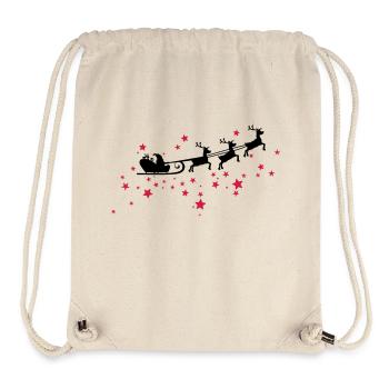 Christkind mit Schlitten am Sternenhimmel - Stanley/Stella recycelter Gym Bag - Naturweiß - Vorne